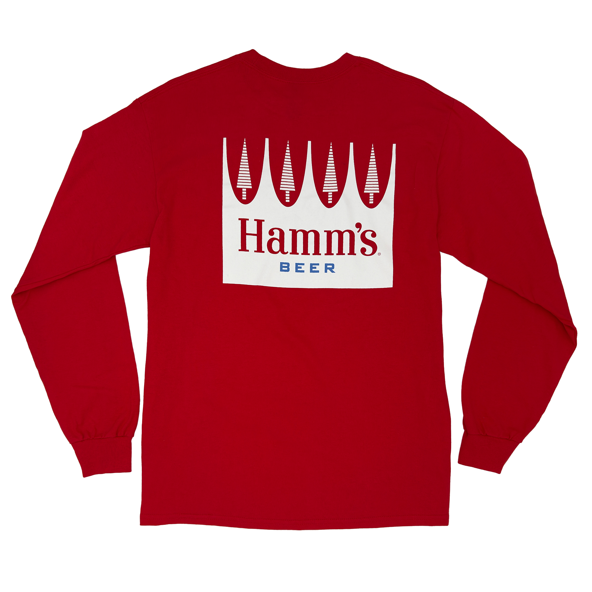 Hamm's Red Back Print Long Sleeve