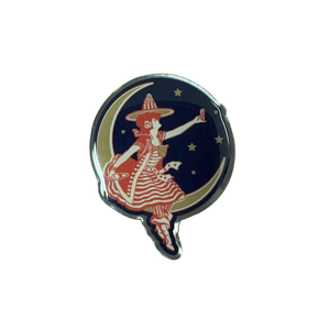 Girl In The Moon Pin