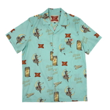 High Life Teal Button Up