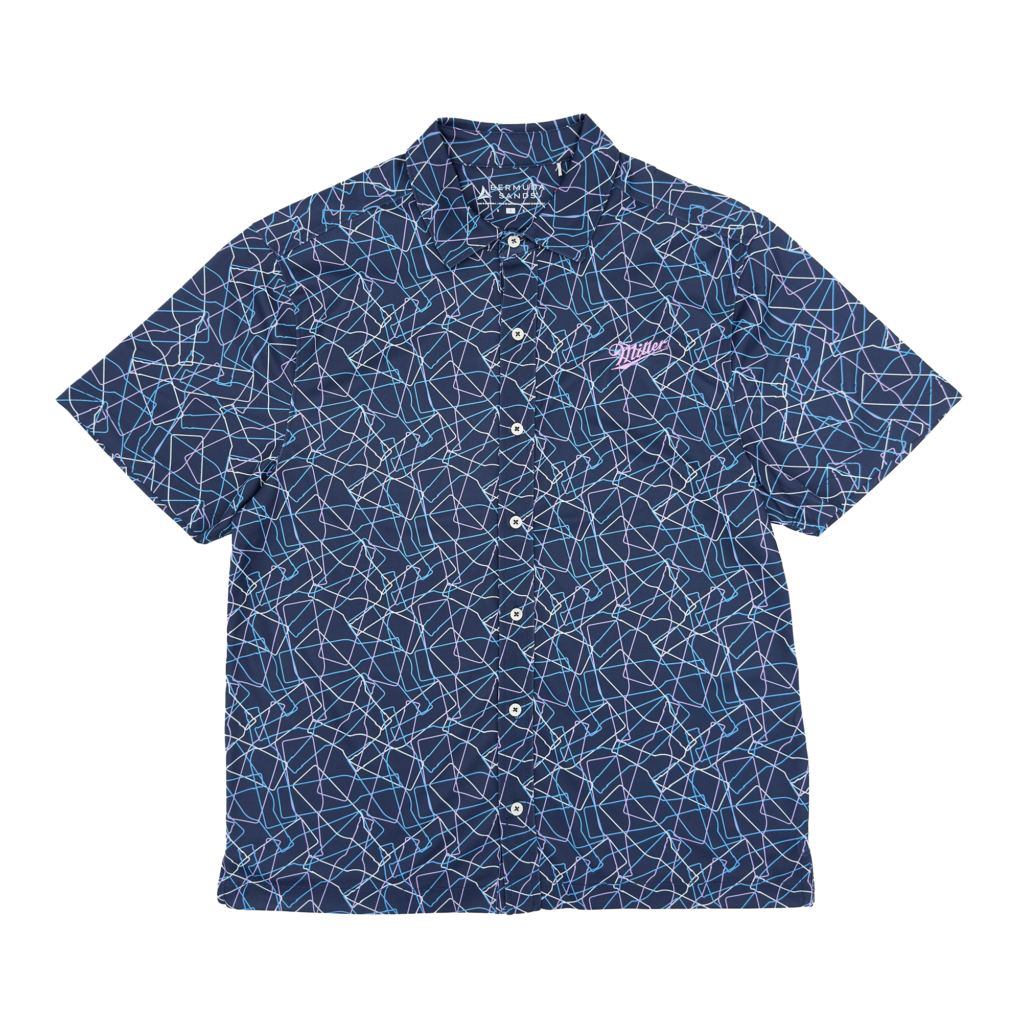 Miller Blue Bottle Print Button Down