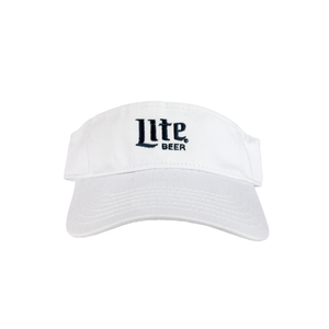 Miller Lite Beer White Visor