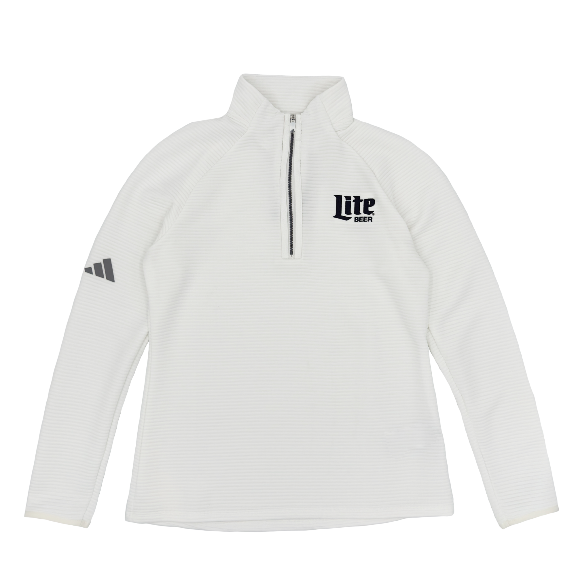 Miller Lite Ladies Adidas 1/4 Zip White