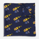 HIGH LIFE X PLANTERS X TIE BAR NAVY POCKET SQUARE